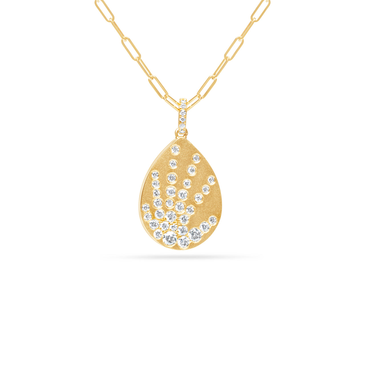 Diamond Galaxy Pear Necklace