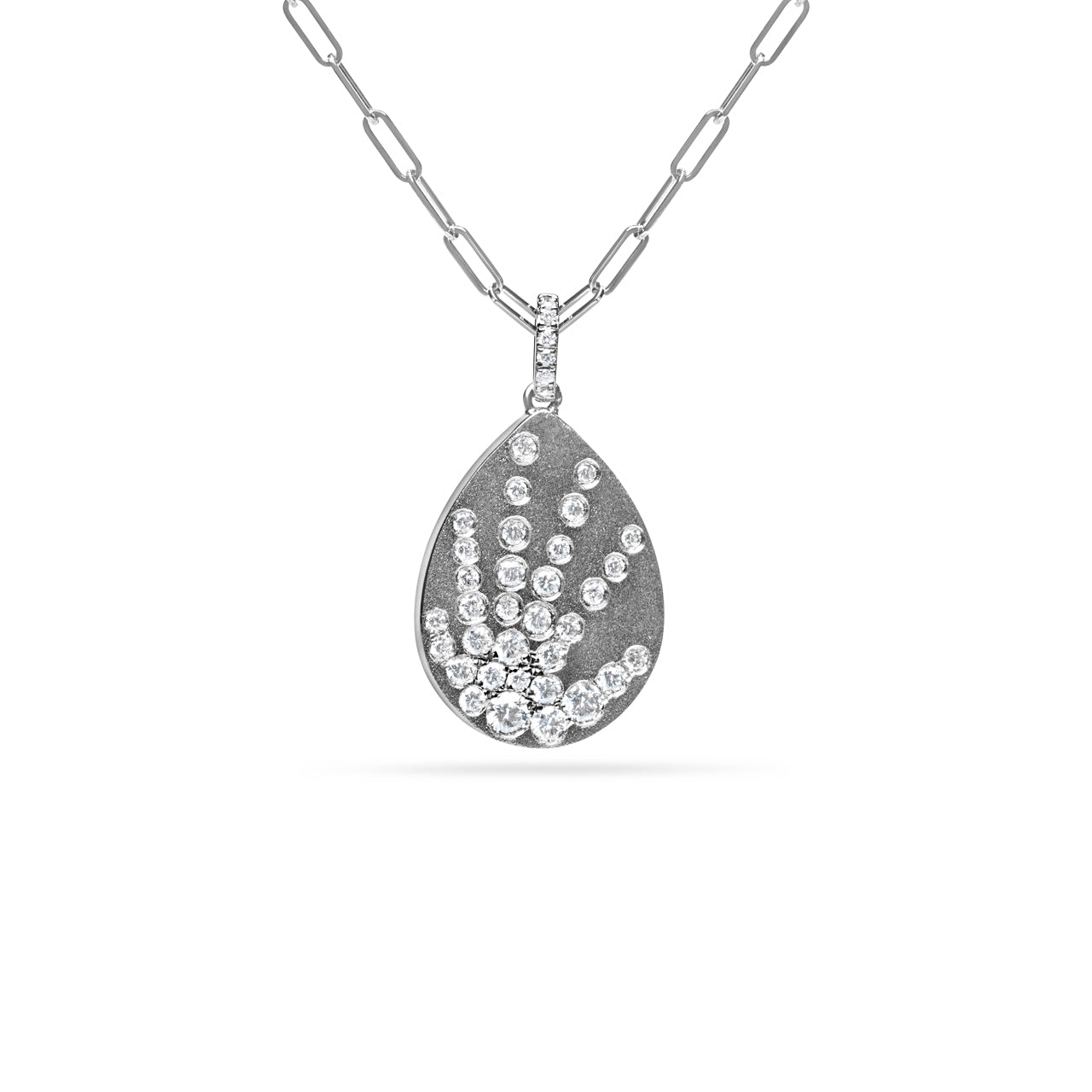 Diamond Galaxy Pear Necklace