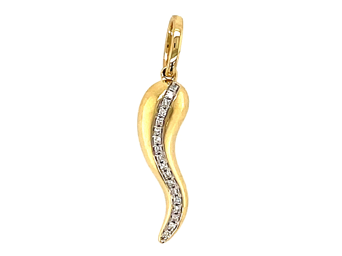 DIAMOND 19MM SWIRL PENDANT