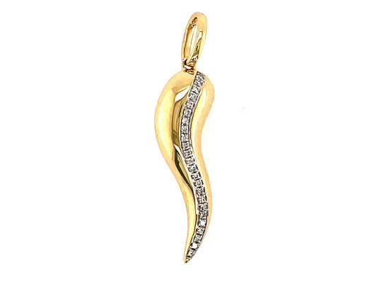 DIAMOND 25MM SWIRL PENDANT, NO CHAIN