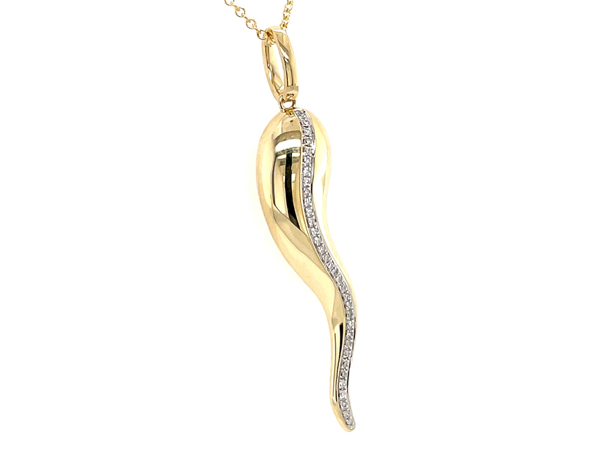 Diamond 35mm Swirl Pendant