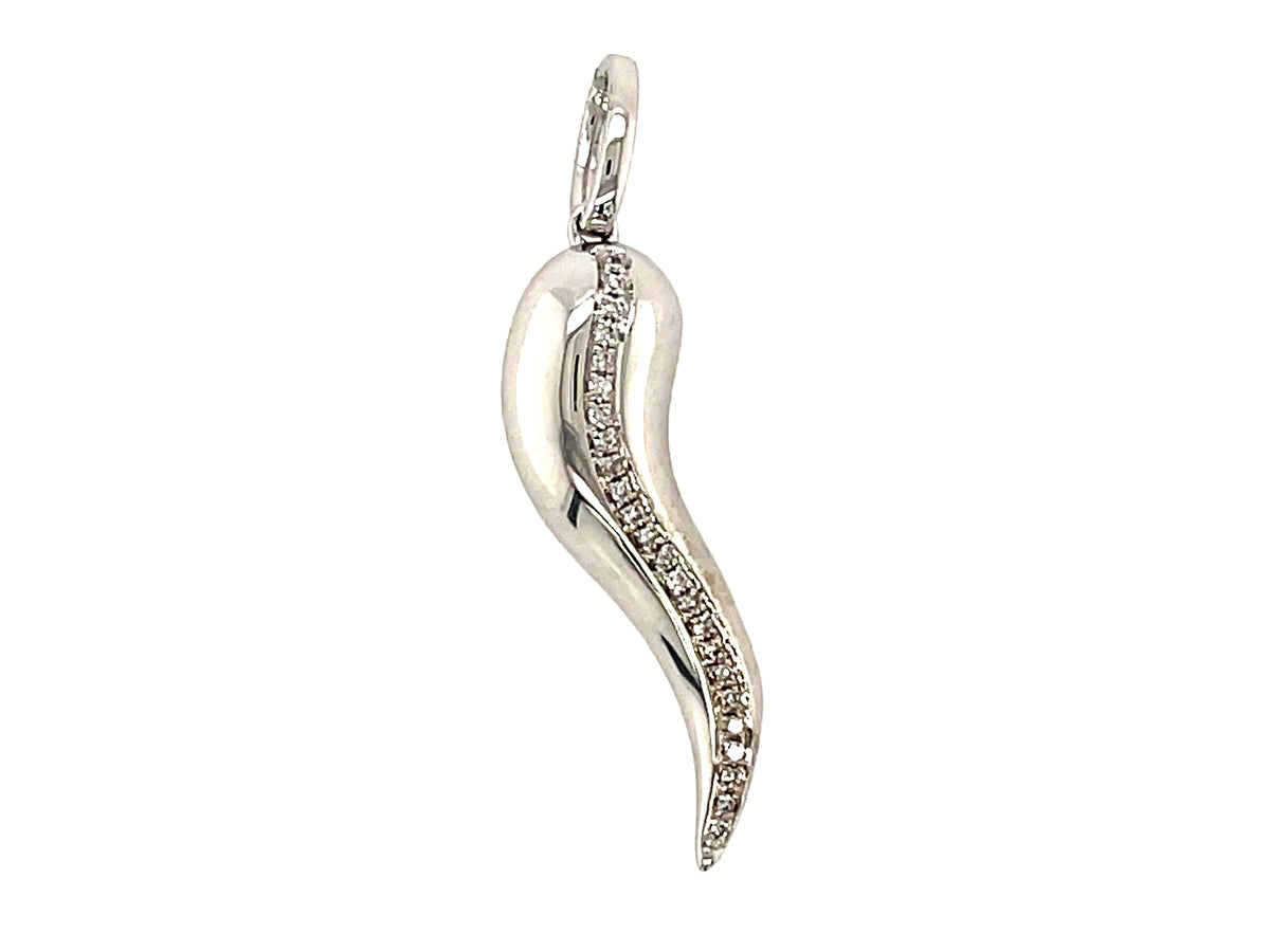 DIAMOND PAVE 25MM SWIRL PENDANT