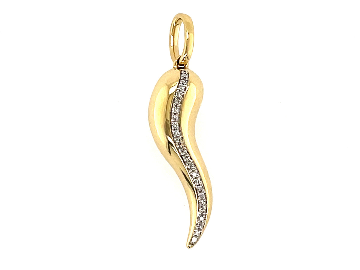 DIAMOND PAVE 25MM SWIRL PENDANT