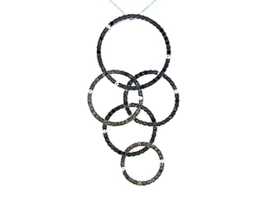 BLACK, BROWN & WHITE DIAMOND PENDANT