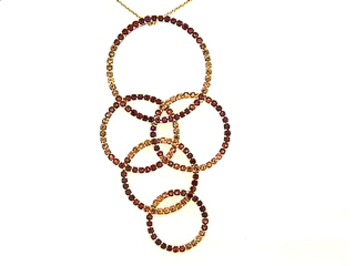ORANGE SAPPHIRE PENDANT, 18KY (H/U)