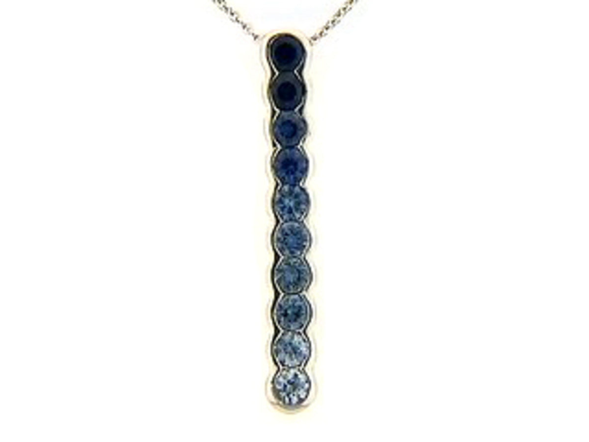 SAPPHIRE PENDANT, 14KW (H)