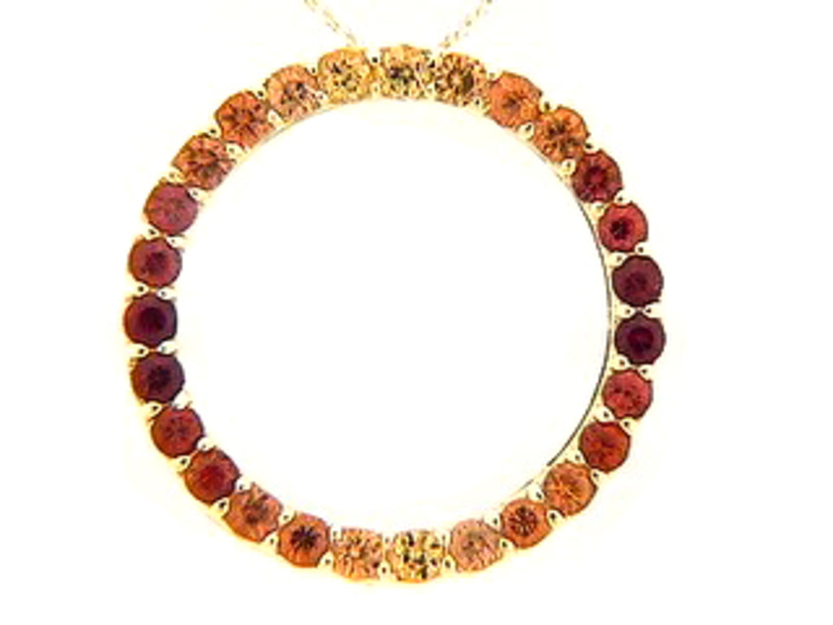 Orange Sapphire Pendant