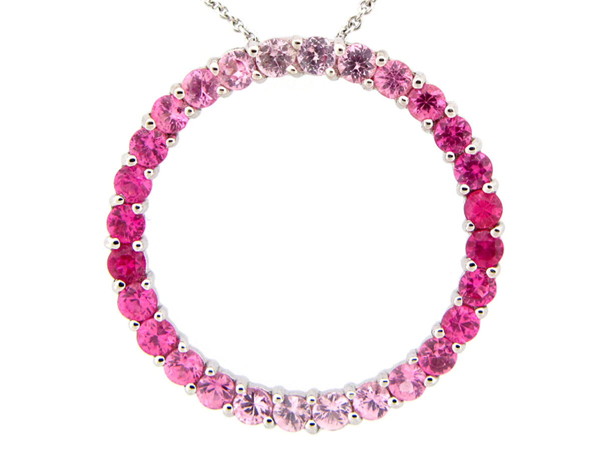 PINK SAPPHIRE PENDANT, 18KW (H)