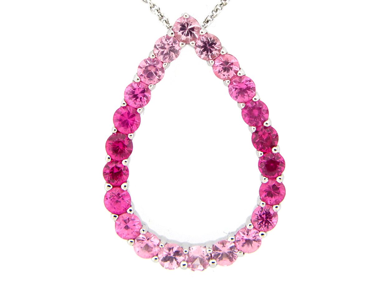 PINK SAPPHIRE PENDANT, 18KW (H)