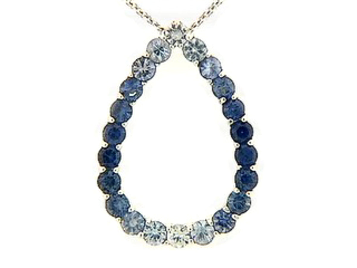 SAPPHIRE PENDANT, 18KW (H)