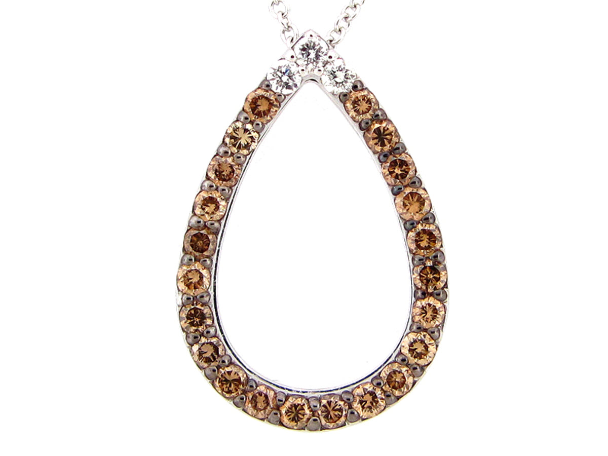 BROWN & WHITE DIAMOND PENDANT