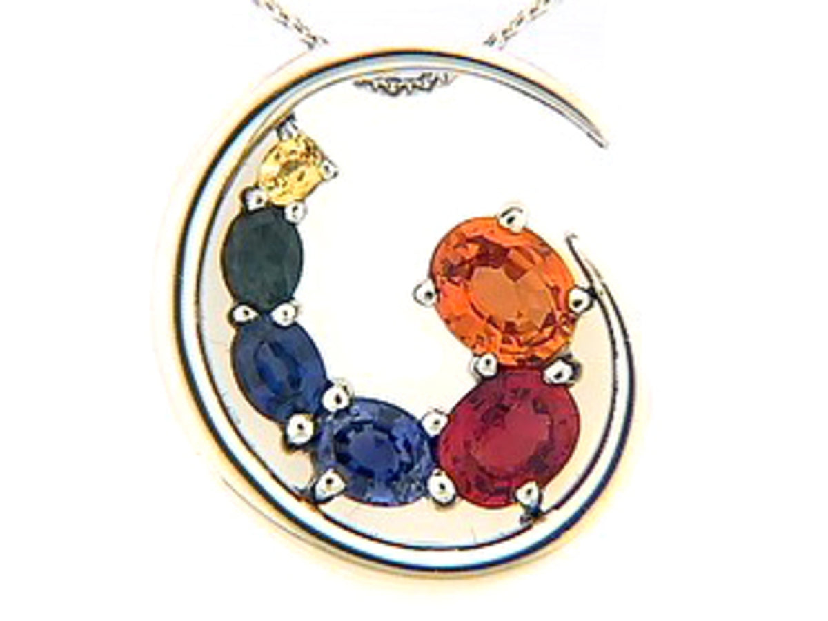RAINBOW SAPPHIRE PENDANT