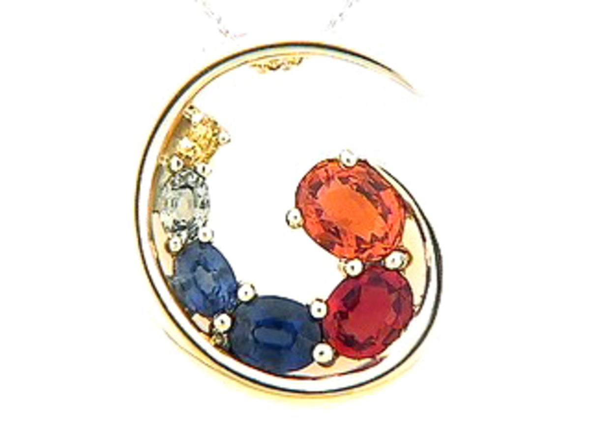 RAINBOW SAPPHIRE PENDANT