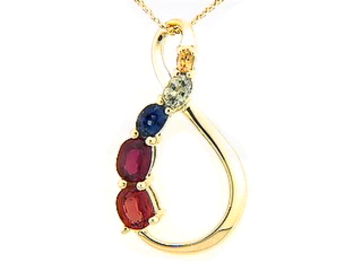 RAINBOW SAPPHIRE PENDANT
