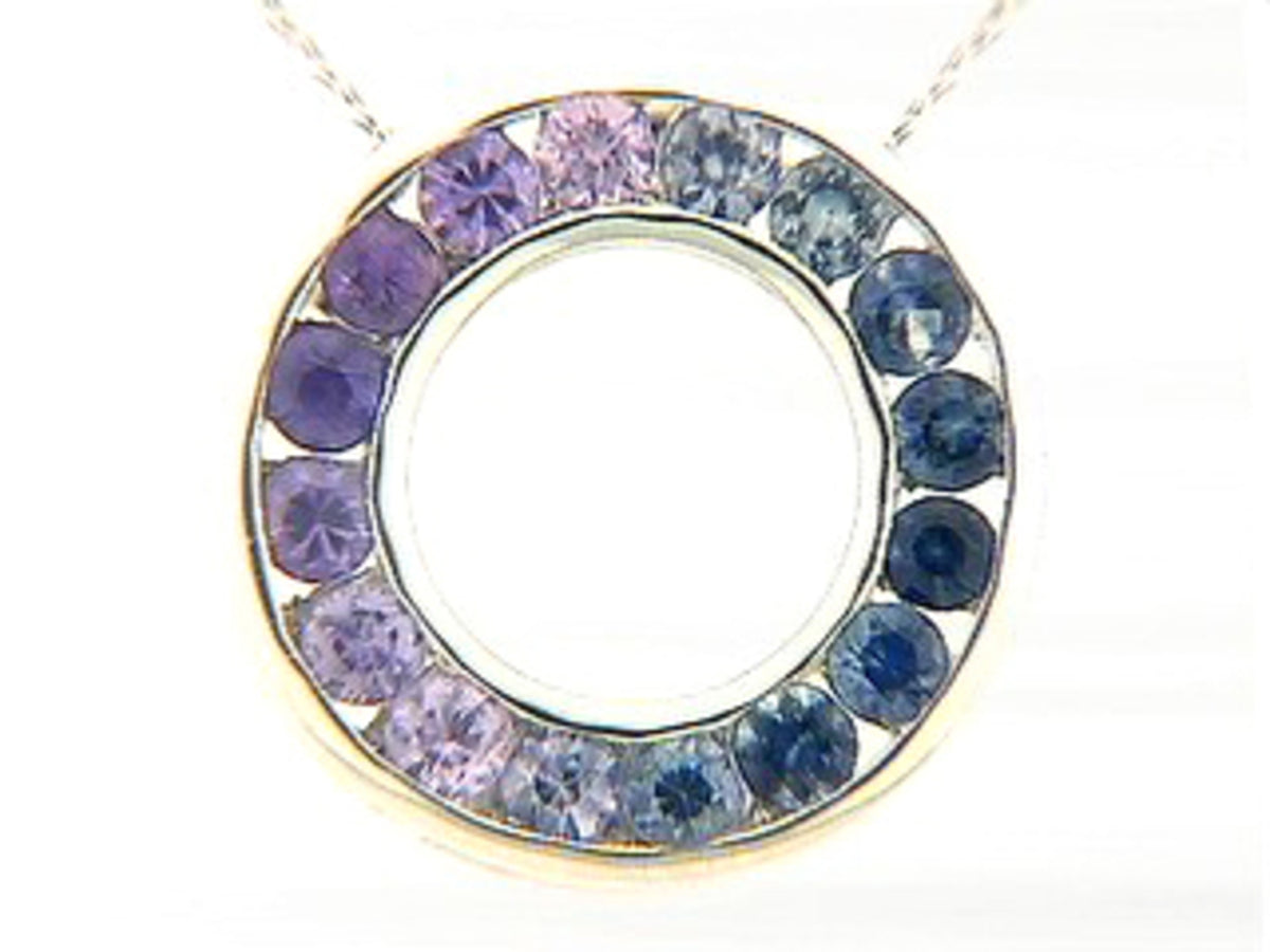PURPLE & BLUE SAPPHIRE PENDANT