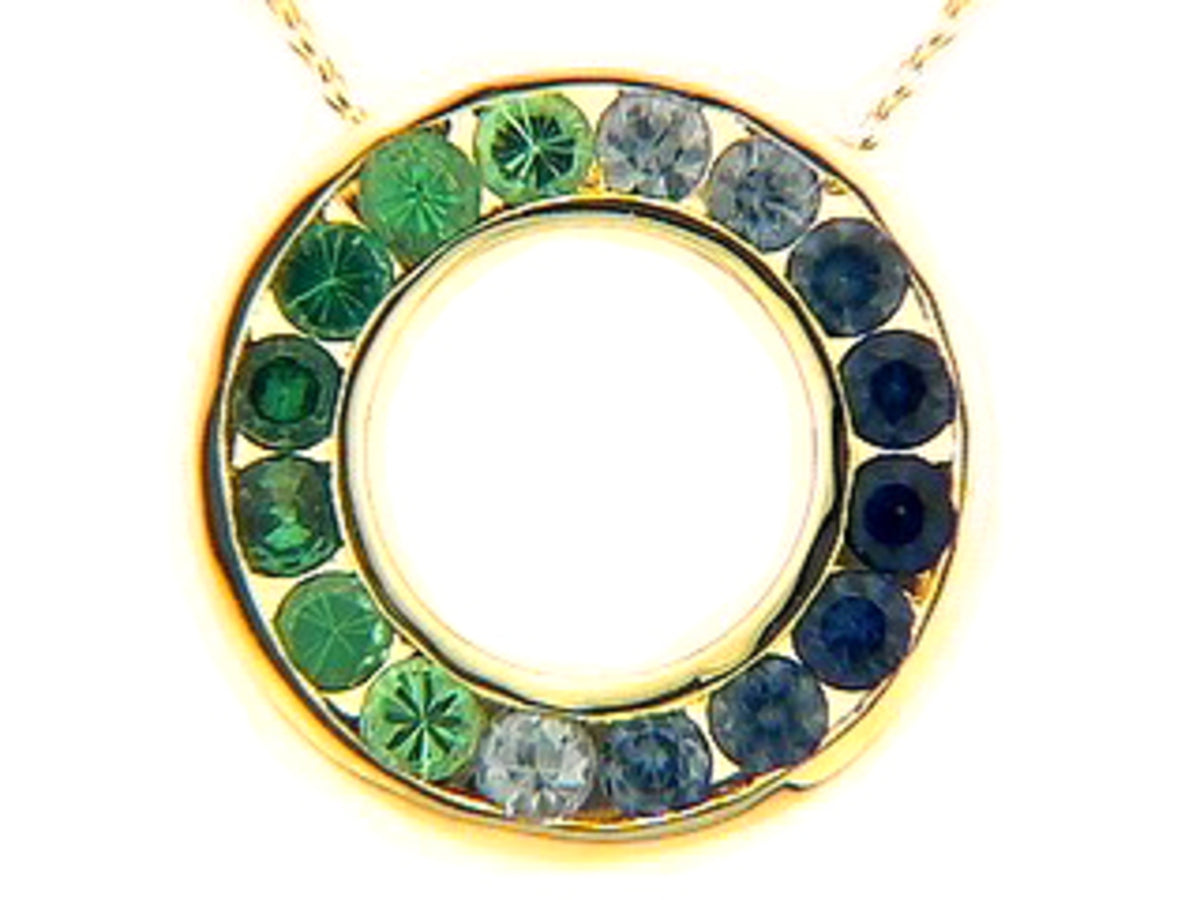 TSAVORITE & SAPPHIRE PENDANT