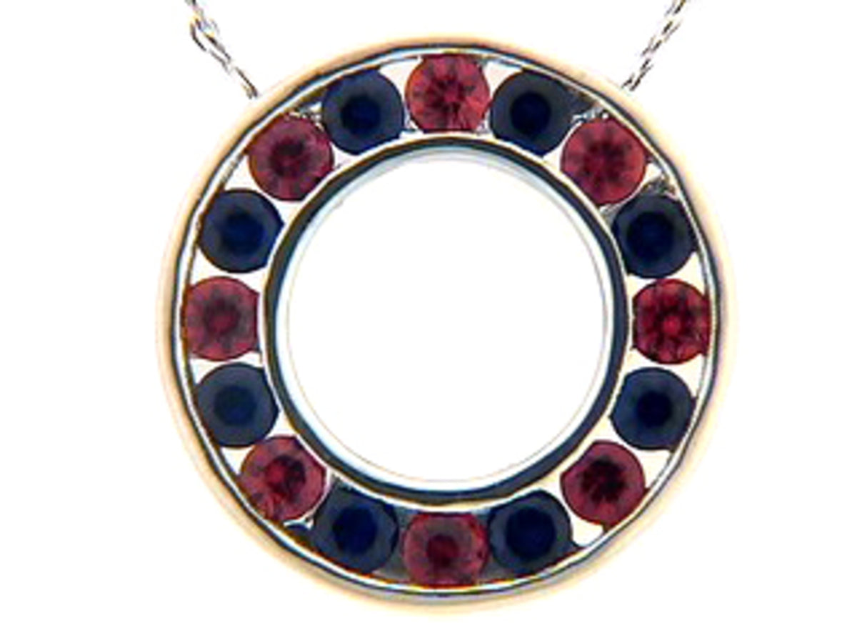 SAPPHIRE & ORANGE SAPPHIRE PENDANT