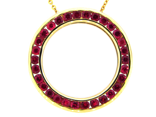 RUBY PENDANT, 14KY (H)