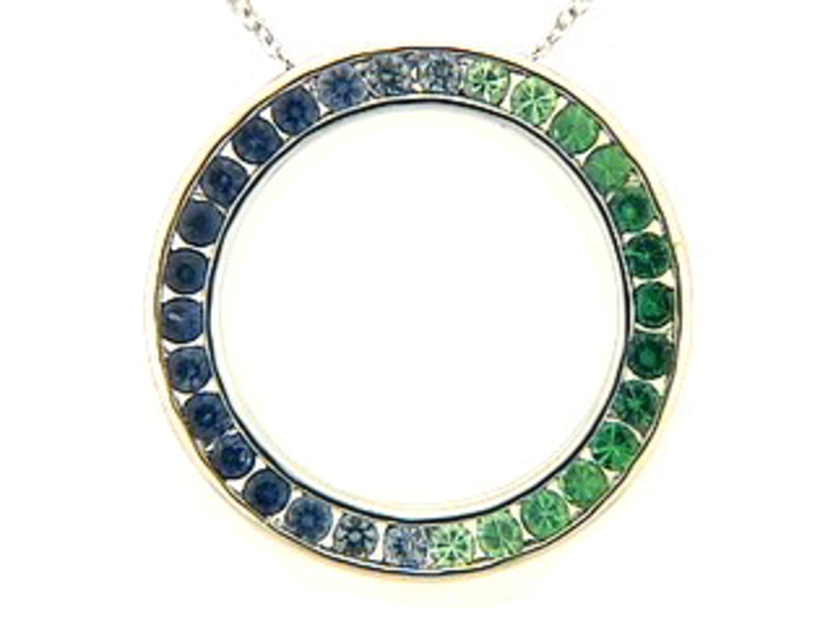 SAPPHIRE & TSAVORITE PENDANT