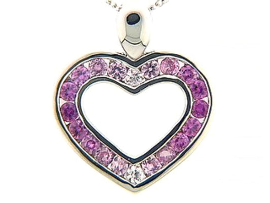 PINK SAPPHIRE PENDANT, 14KW (H)