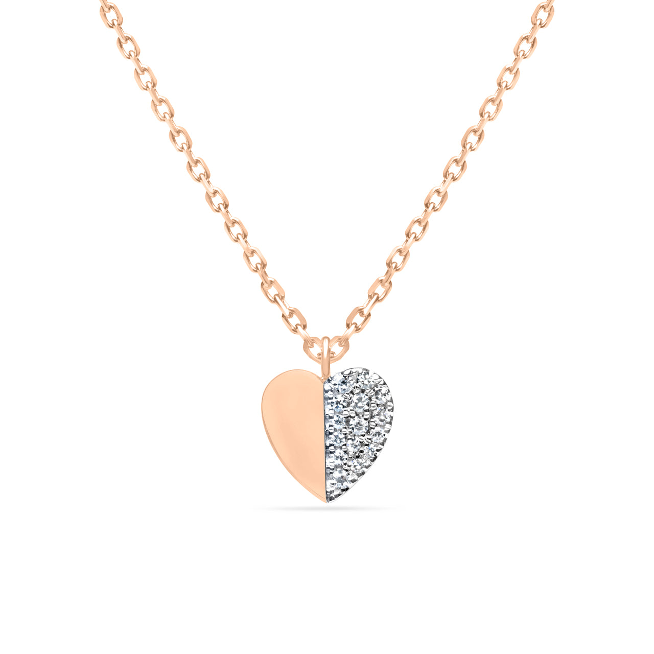 Diamond Heart Duet Necklace