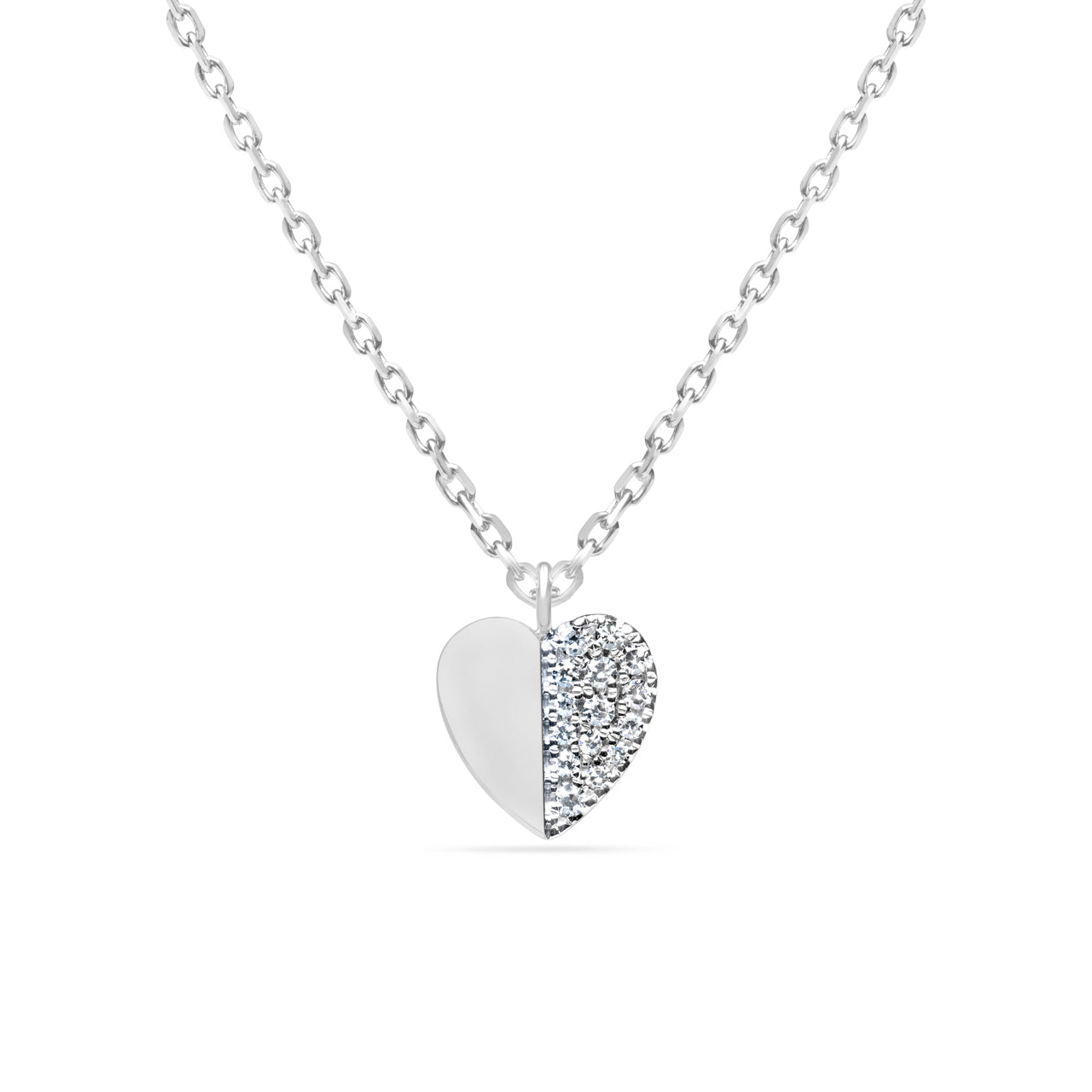 Diamond Heart Duet Necklace