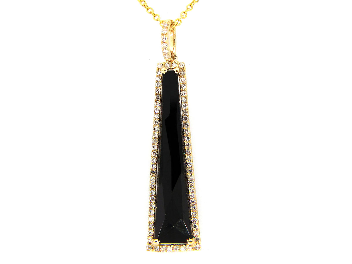 ONYX & DIAMOND PENDANT