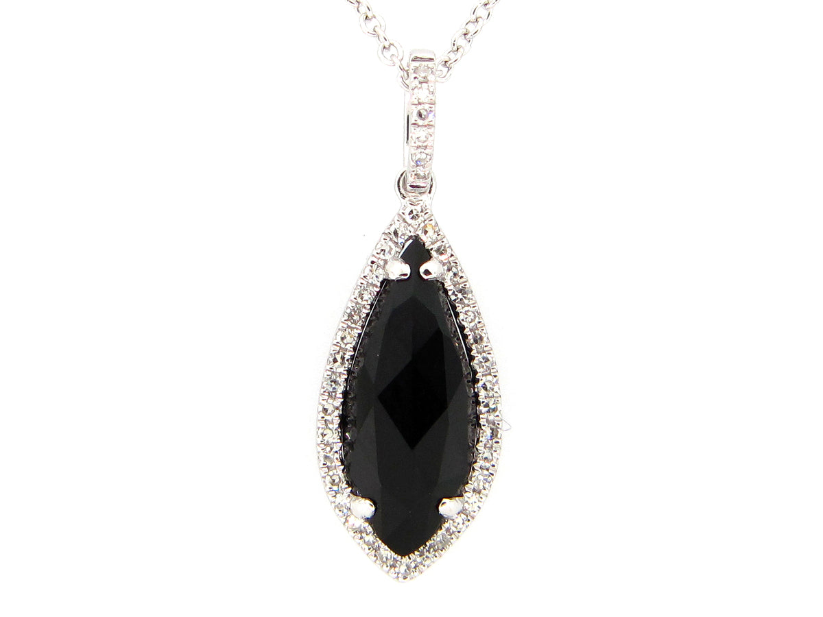 BLACK ONYX & DIAMOND PENDANT