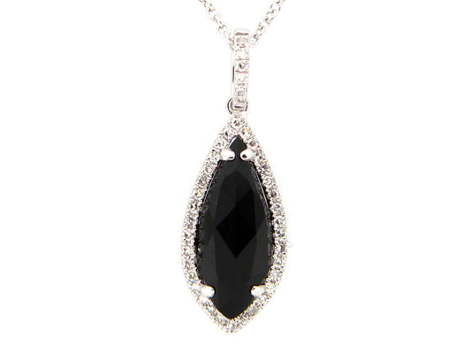 BLACK ONYX & DIAMOND PENDANT