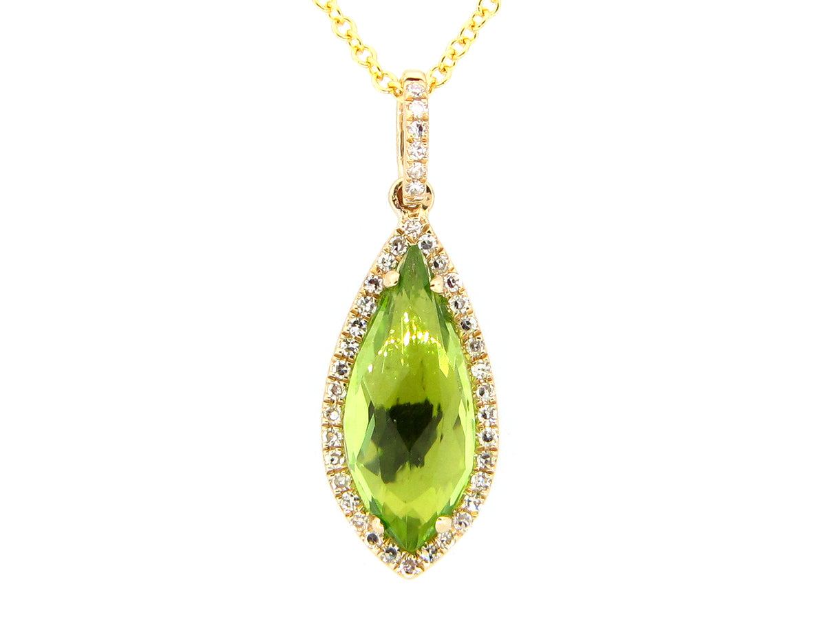 PERIDOT & DIAMOND PENDANT