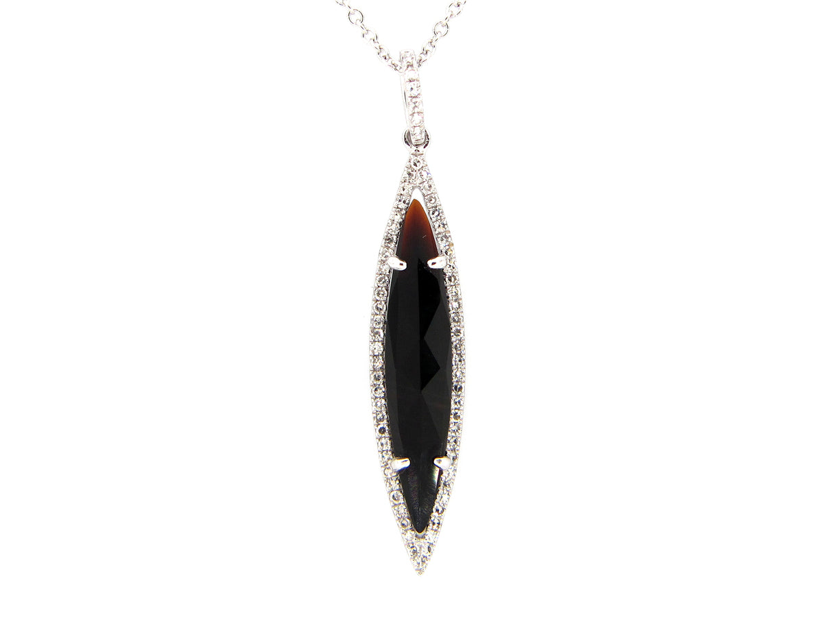 Black Onyx Diamond Pendant