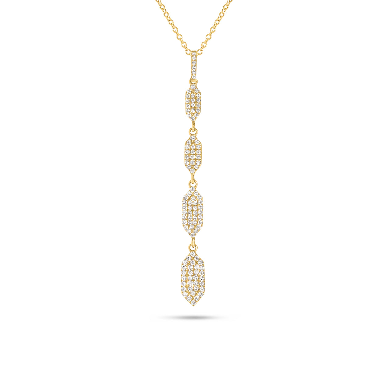 Diamond Geometric Drop Necklace