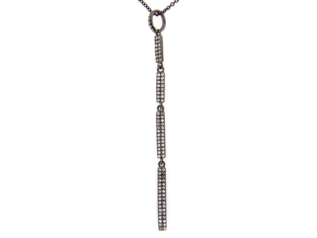 DIAMOND PENDANT, 14K BLACK FINISH, (N)