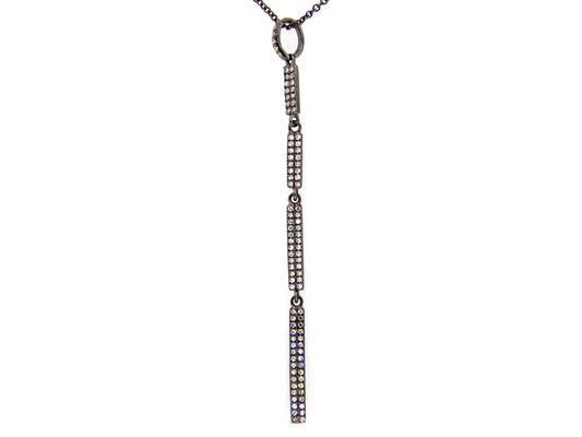 DIAMOND PENDANT, 14K BLACK FINISH, (N)