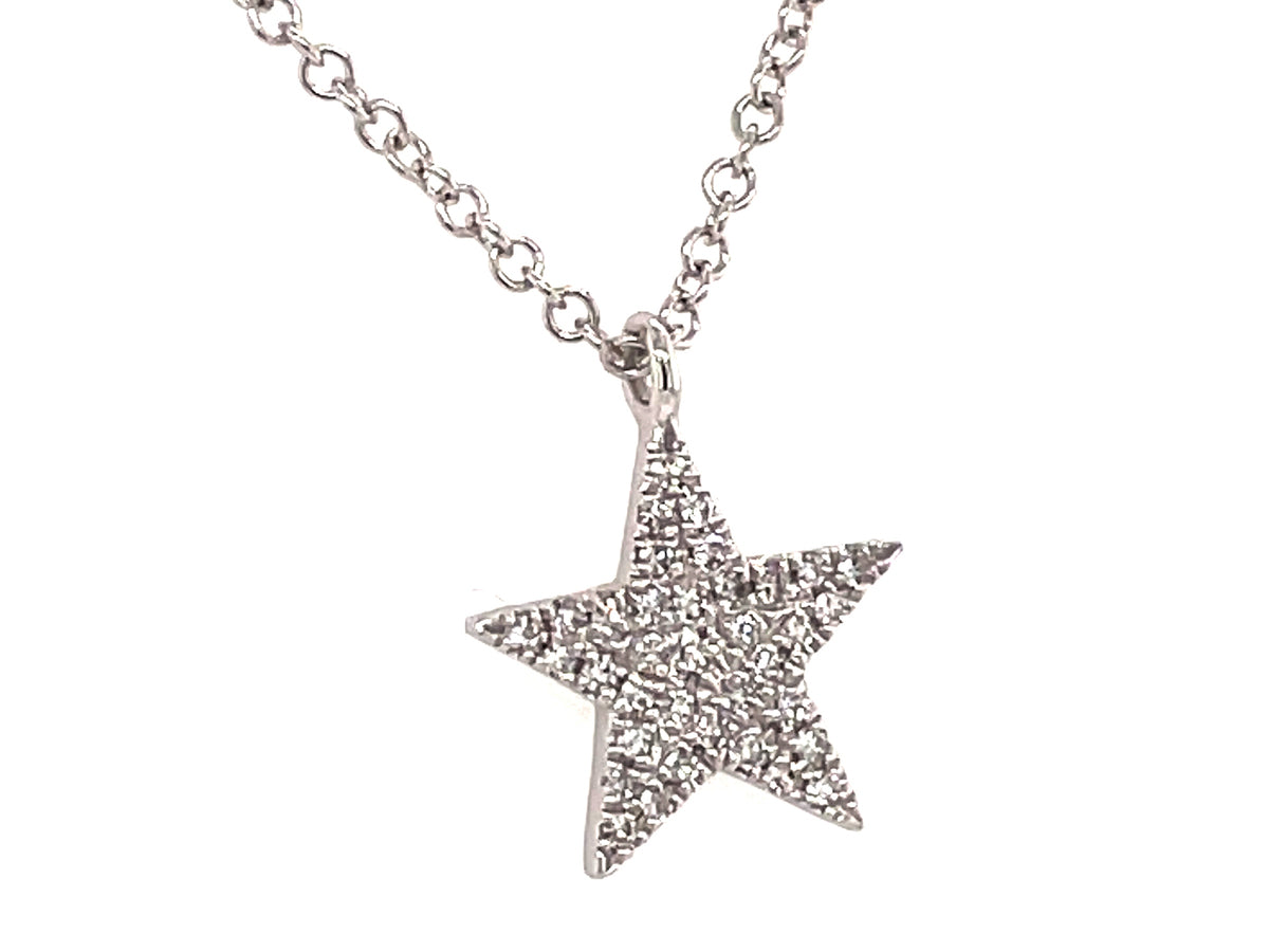 DIAMOND STAR PENDANT NECKLACE