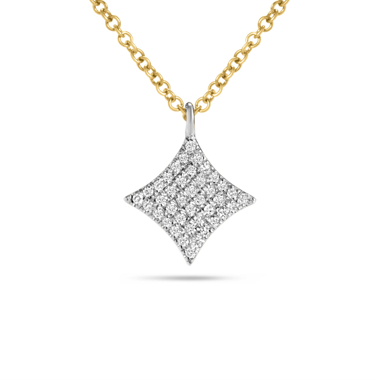 Diamond 4 Point Star Necklace