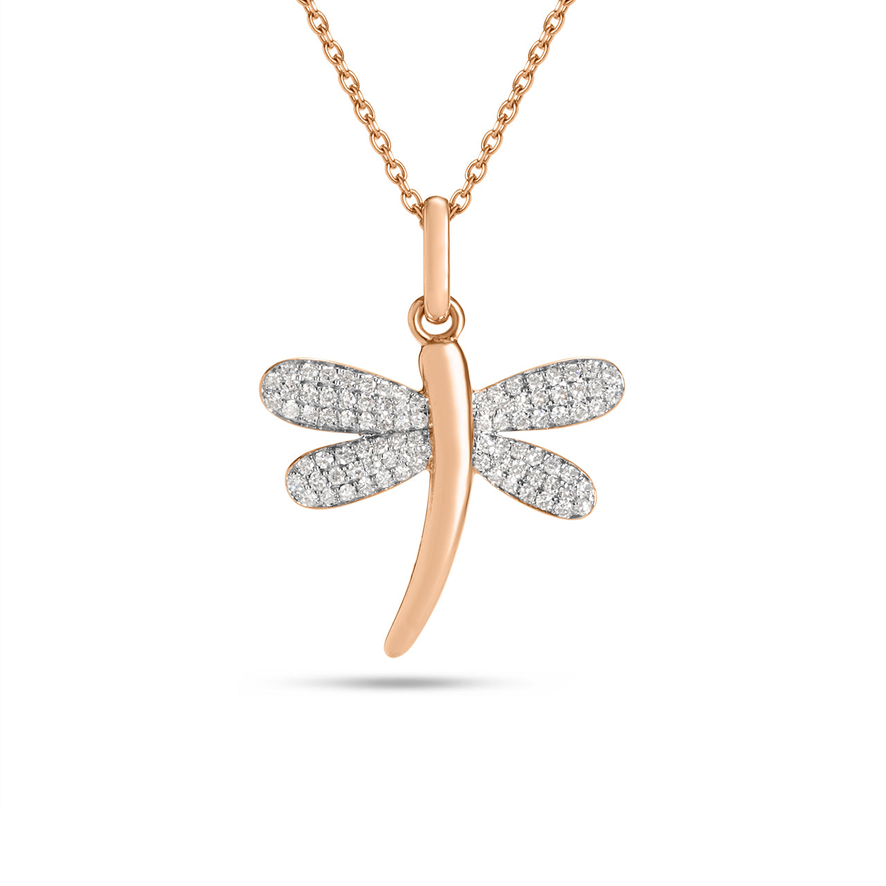Diamond Dragonfly Necklace