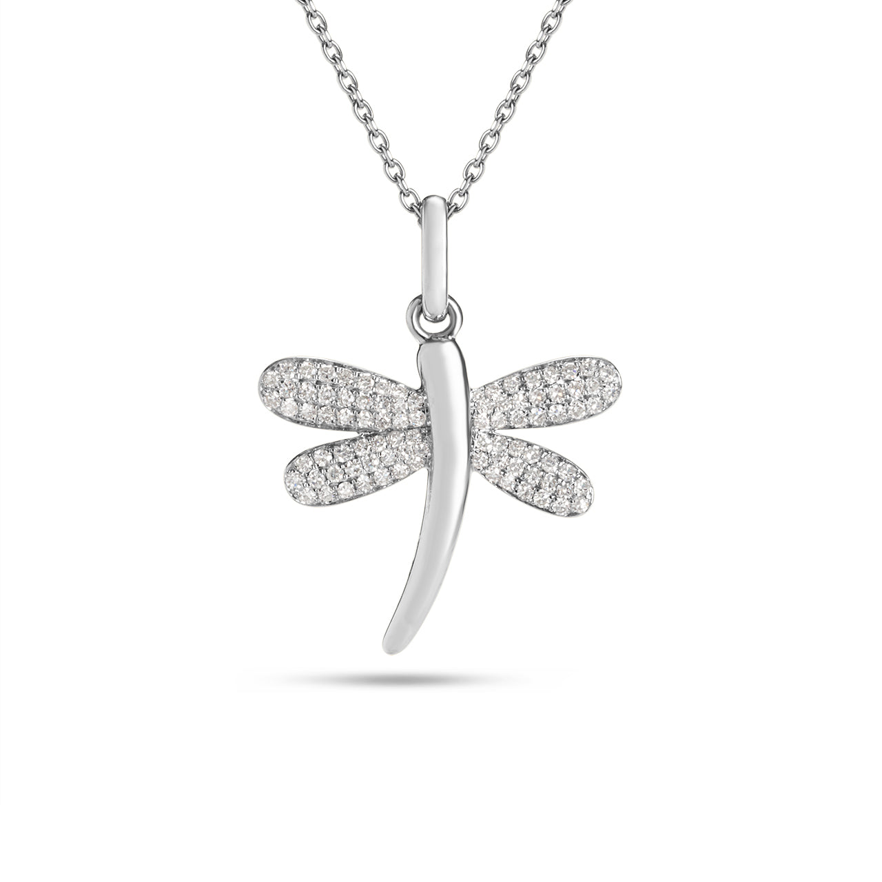 Diamond Dragonfly Necklace