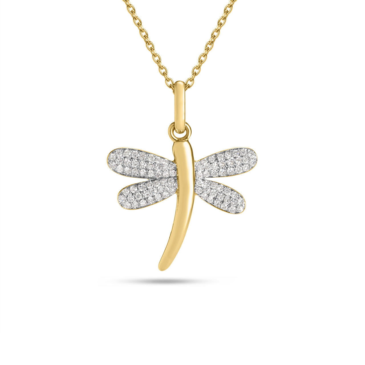 Diamond Dragonfly Necklace