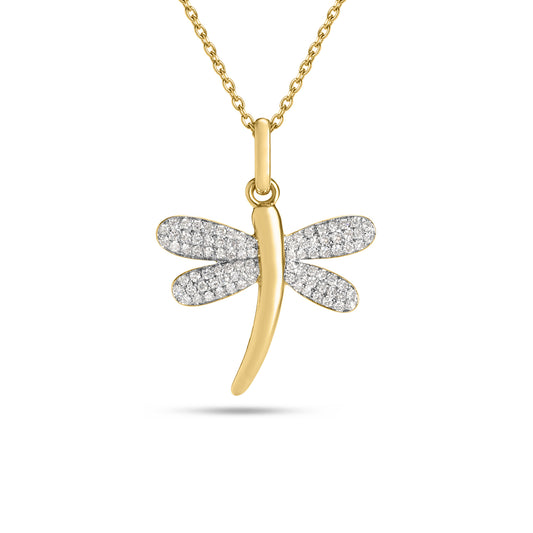 Diamond Dragonfly Necklace