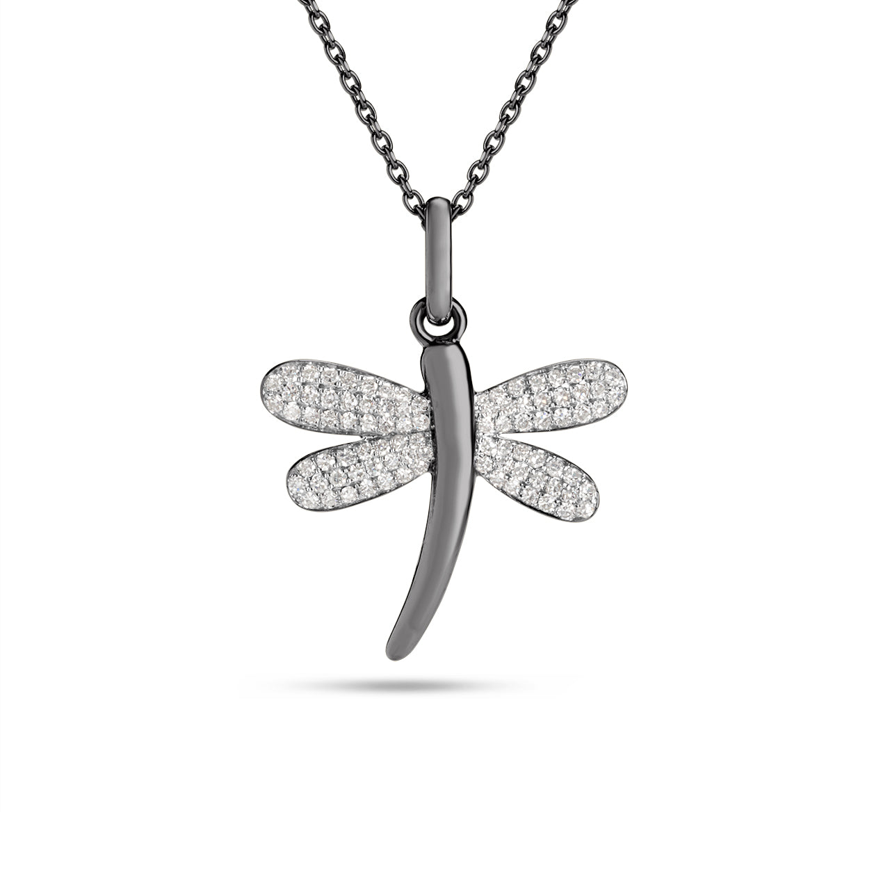 Diamond Dragonfly Necklace