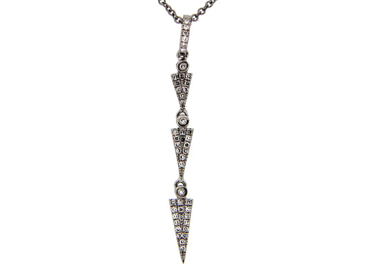 DIAMOND PENDANT, 14K BLACK FINISH,  (N)