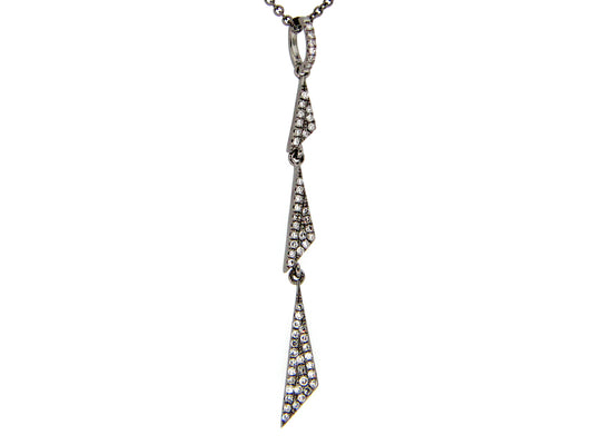 DIAMOND PENDANT, 14K  BLACK FINISH, (N)