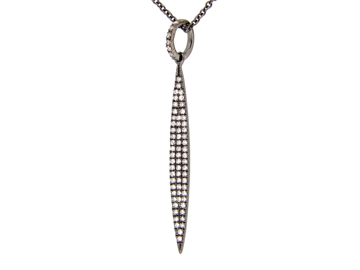 DIAMOND PENDANT, 14K BLACK FINISH (N)
