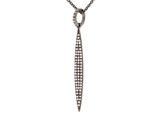 DIAMOND PENDANT, 14K BLACK FINISH (N)
