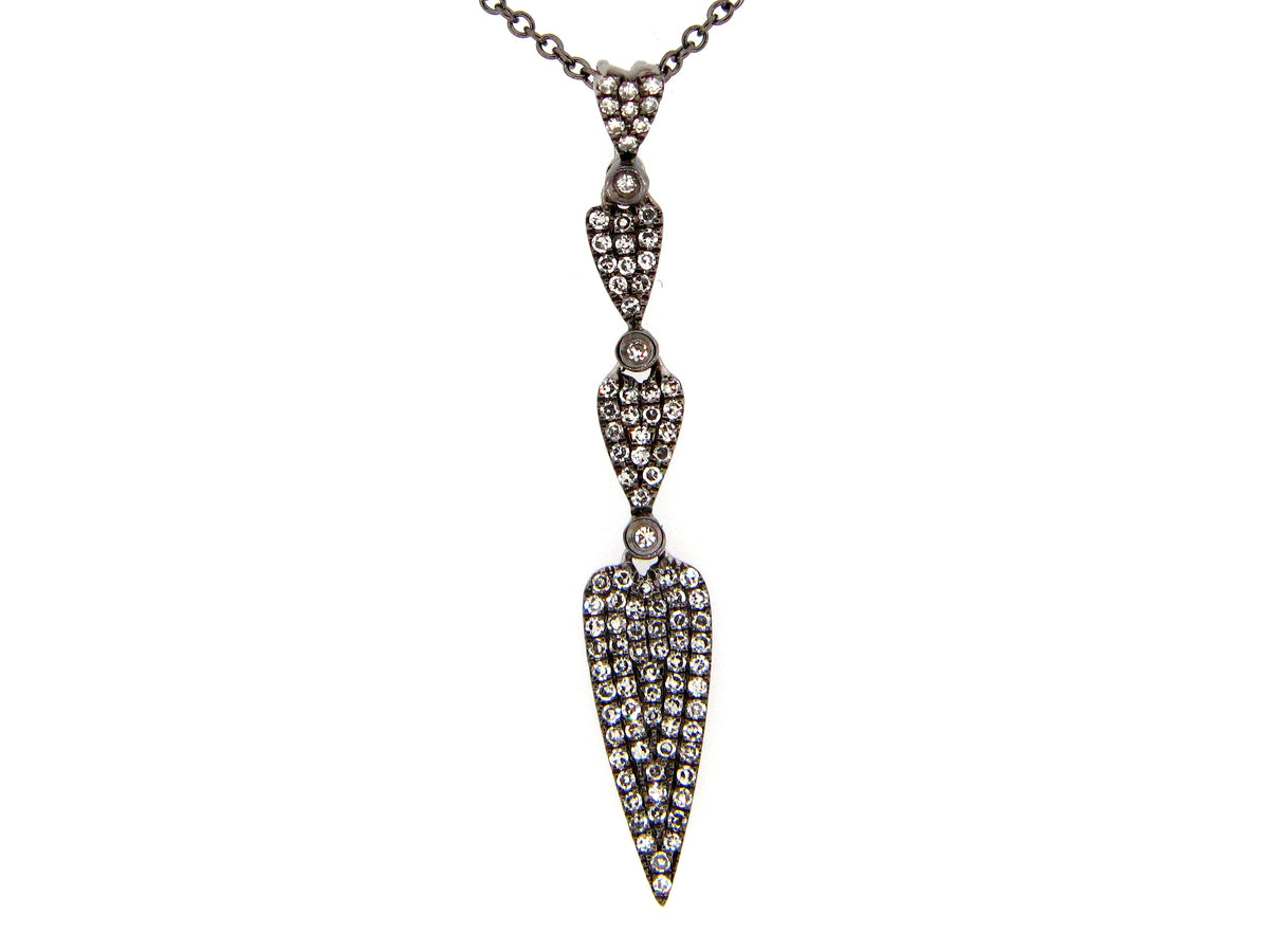 DIAMOND PENDANT, 14K BLACK FINISH (N)