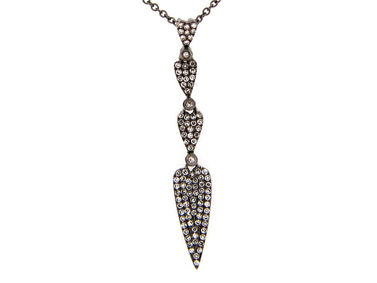 DIAMOND PENDANT, 14K BLACK FINISH (N)