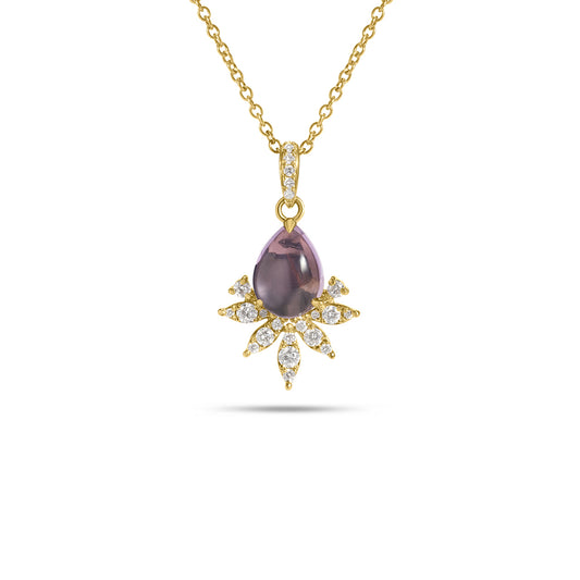 Amethyst & Diamond Budding Necklace
