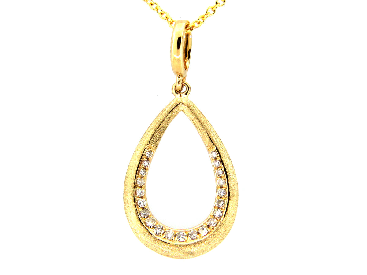 DIAMOND TEAR DROP PENDANT