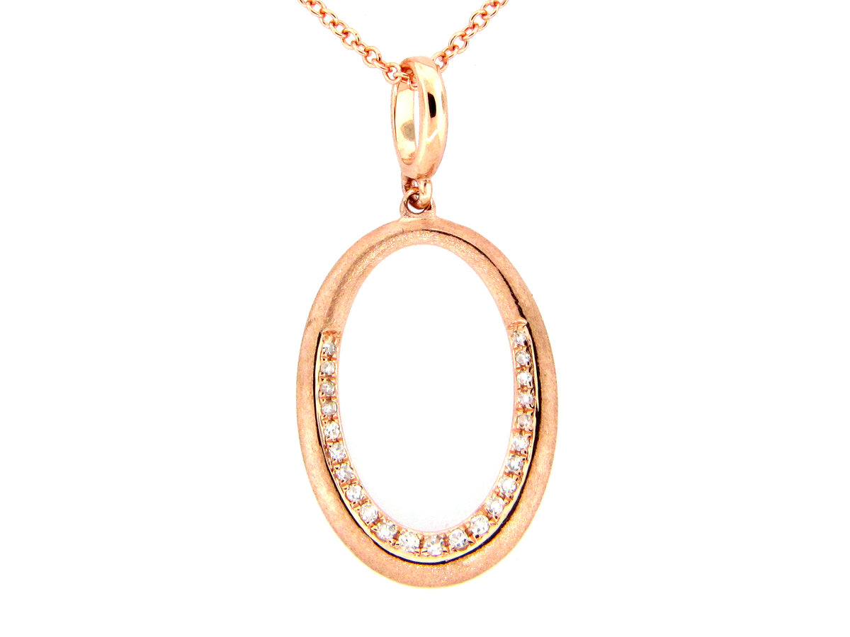 DIAMOND OVAL PENDANT